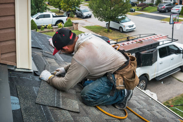 Professional Storm Damage Roof Repair technician working in Highland Park, PA